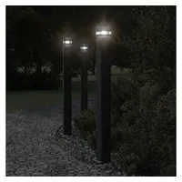 vidaXL Wegeleuchte Aluminium 110 cm inkl. Steckdose Schwarz