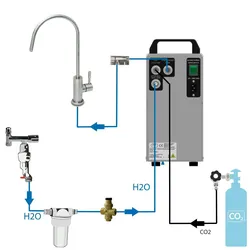 BieTal® BieTal Tafelwassergerät Untertisch 1ltg Wasserhahn Wasserfilter SET ohne Kühlung