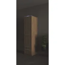 Priess Wäscheschrank Barcelona 48 x 193 x 54 cm Braun
