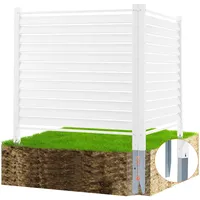 Vevor Lamellenzaun 122 x 122 cm Weiß PVC 2 St.