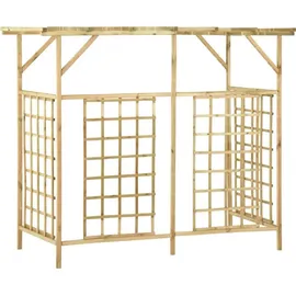 vidaXL Pergola für 3 Mülltonnen Kiefernholz Imprägniert