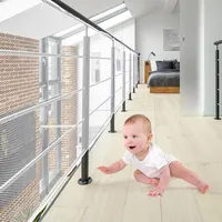 Treppensicherheitsnetz – Verstellbares Design – Einfache Befestigung Mit Bändern – Sichert Geländer Und Kindersichere Umgebungen