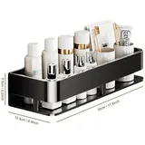 Luckice Duschablage Edelstahl Eckregal,Ohne Bohren, 30/40/50cm,Duschkorb, Toilettenwand Eckrahmen,Dreieckskorb, Schwarzes Aufbewahrungsregal für Bad und Küche,Gewürzregale