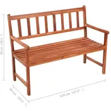 vidaXL Gartenbank 120 x 50 x 90 cm Beige/Weiß