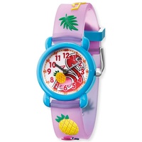 Herzengel Mädchen Analog Quarz Uhr mit Kunststoff Armband HEWA-Flamingo