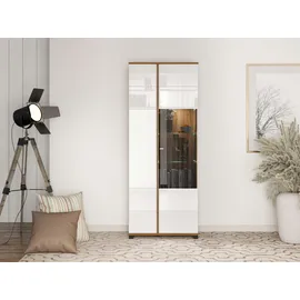 INOSIGN Vitrine Burgundy 78,5 x 40 x 200,5 cm Weiß