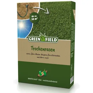 Greenfield Trockenrasen Mantelsaat Vital 1 kg Rasensamen Trockenlage