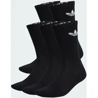 adidas Trefoil Cushion Crew Socken 6er Pack Schwarz 37-39