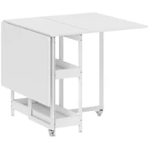 Homcom Küchentisch 80 x 75 x 133,4 cm weiß