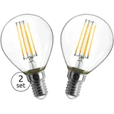 GLOBO LED-Leuchtmittel E14 4 W Warmweiß 400 lm 2er Set 7,8 x 0,45 cm (H x Ø)