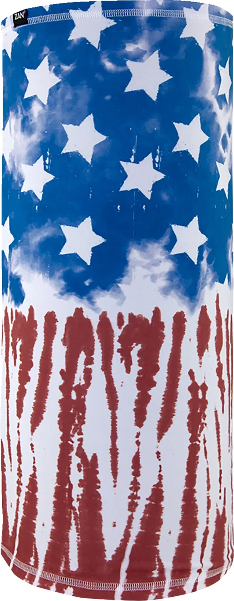 Zan Headgear Motley Tube Sportflex Stars Stripes Tie Dye, couvre - Bleu/Rouge/Blanc - Taille unique