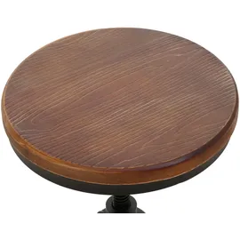 Mendler 2er-Set Barhocker HWC-N23 höhenverstellbar drehbar Industrial Holz  - Braun
