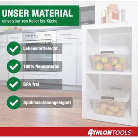 Commerciamo Aufbewahrungsbox 32 l 4-tlg. transparent