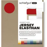 schlafgut Easy Jersey 180 x 200 - 200 x 220 cm red deep