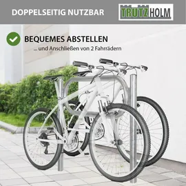 Trutzholm Fahrradständer 2x Fahrradanlehnbügel 115 x 124 cm Ø 60 mm grau