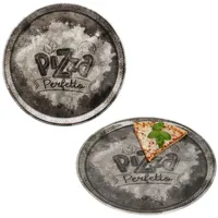 MamboCat Pizzateller 2x Perfetto Pizzateller Schwarz Ø 31,5 cm 2 Personen Porzellan schwarz