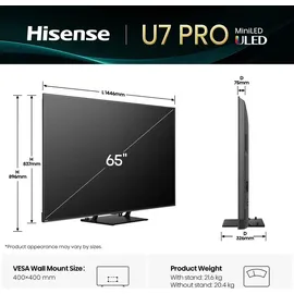 Hisense 65U7Q PRO 65 Zoll MiniLED ULED 4K Smart TV