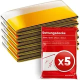 purahelp PURAHELP® Rettungsdecke [5 Stück, Hitze- und Kälteschutz, 210 x 160cm
