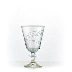 Crystalex Weinglas Bella geschliffen Weißweingläser oder Rotweingläser 6er Set, Kristallglas, geschliffen, Kristallglas 350 ml - Ø 9.5 cm x 15.6 cm