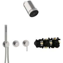 Herzbach MODUL7 Unterputz-Duschsystem Einhebelmischer Edelstahl 70.702722.1.09