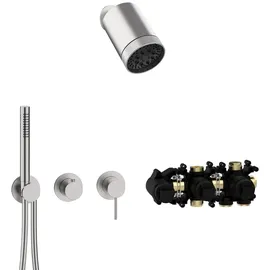 Herzbach MODUL7 Unterputz-Duschsystem Einhebelmischer Edelstahl 70.702722.1.09