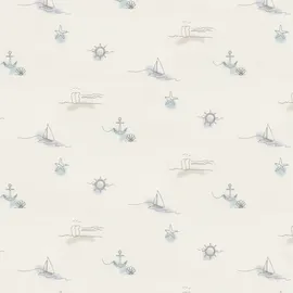Rasch Textil Vliestapete Maritim 32 x 1000 cm 0 g Beige/Blau 429527