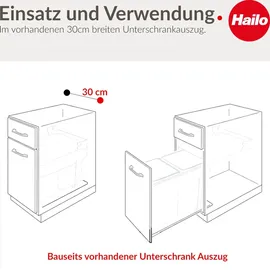 HAILO Abfallsammler Tandem 15/15 dunkelgrau | Dunkelgrau