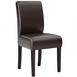 GGM Möbel 2er-Set Bistrostuhl | Leder | Dunkelbraun | Gastrostühle, Bistrostühle Gepolstert