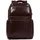 Piquadro Rucksack Blue Square Computer Backpack With USB Mahogany