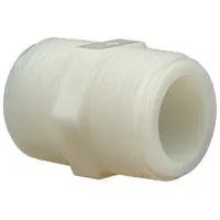 Tecuro Doppelnippel - beidseitig 1 Zoll - Nylon weiß