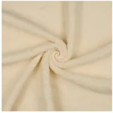 maDDma Stoff Teddystoff Baumwoll-Fleece ab 0,5mx1,6m Teddyplüsch Plüsschstoff, creme beige