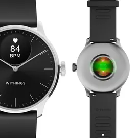 Withings ScanWatch Light 37 mm schwarz, Sport Fluorelastomer-Armband schwarz