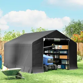 Outsunny Garagenzelt 300 x 300 x 210 cm wasserdicht Silber