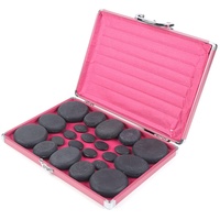 20 Stück Hot Stone Massage SPA Set Groß Erwärmer Heater Box und Wärmesteine Wärmegerät Spa Wärme-Behandlung Massagetherap Entspannung