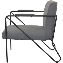 Hofmann Living And More Sessel, grau, B:64cm H:77cm T:76cm, 100% polyester, HOFMANN LIVING AND MORE, Sessel, Sessel