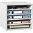 Vevor 355 x 305 x 330 mm Briefablage Schreibtisch Organizer, 2,3–5,6 cm Einstellbar A4 Stapelbar Quer, Papierablage, Aufbewahrung Schreibtisch Ablagesystem Organisation, Ablage (Weiß, 5 Fächer)