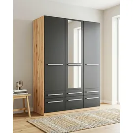 Priess Wäscheschrank Barcelona 140 x 193 x 54 cm Schwarz