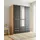 Priess Wäscheschrank Barcelona 140 x 193 x 54 cm Schwarz