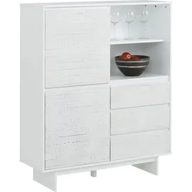 OTTO home Morgan Midischrank Highboard 100 x 120 x 35 cm Weiß