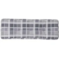 VidaXL Palettenkissen Grau Karomuster 120x40x12 cm Stoff