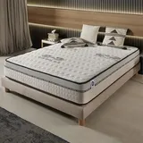 Naturalex - Matratze 140x200 cm - Visco-Carbone - Fest - Blue Latex Matratze mit Aktivkohle - HR-Schaum - Anti-Stress - 7 Zonen Matratze - Höhe 30 cm - Öko-Tex Zertifiziert