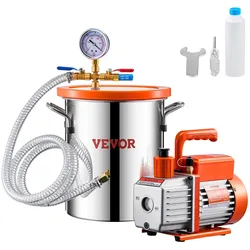 VEVOR 11,36L Vakuumkammer 3,5CFM Vakummpumpe einstufig Vacuum Pump Kit 260ml