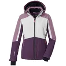 Killtec Skijacke KSW 28 WMN SKI JCKT Wasserdichte Skijacke mit Colourblock-Design und praktischen Taschen lila 46 EU