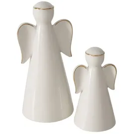 Boltze Veliden Engel weiß Gold 11-17cm 2tlg
