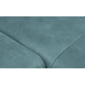 KOINOR Eckcouch Leder 3-Sitzer türkis/petrol