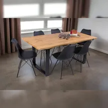 möbelliebling Josy 180 x 76 x 90 cm Wildeiche schwarz