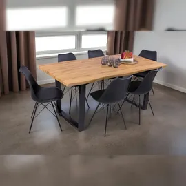 möbelliebling Josy 180 x 76 x 90 cm Wildeiche schwarz
