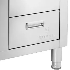 Royal Catering Spülenschrank - 1 Becken - - Edelstahl - 400 x 60 cm
