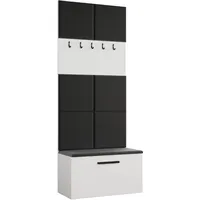 ax living Garderobenschrank Rosanno I 80,6 x 204 x 40 cm Weiß