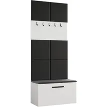 ax living Garderobenschrank Rosanno I 80,6 x 204 x 40 cm Weiß